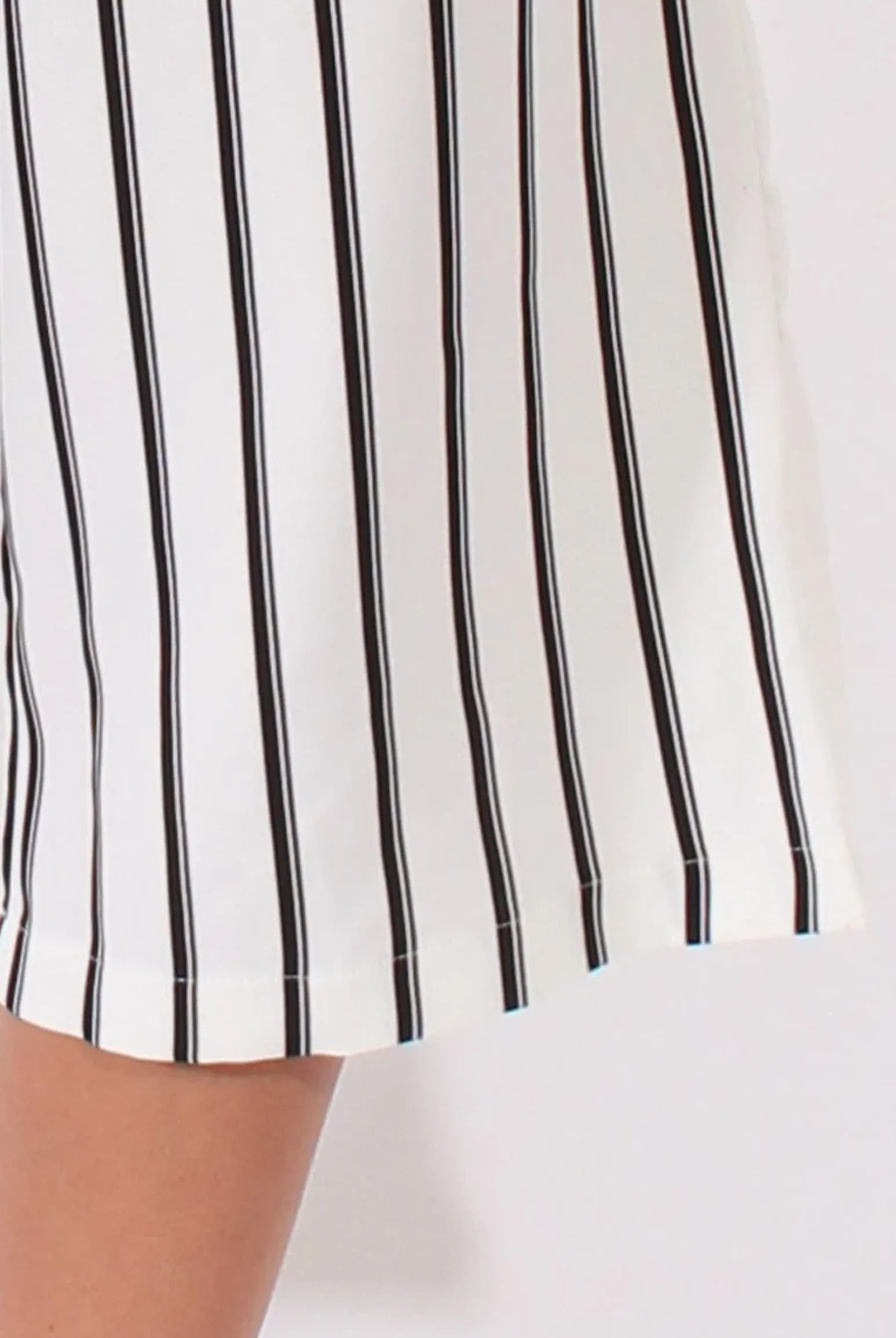 Rebellious Fashion White Stripe High Neck Culotte Jumpsuit - Jordana