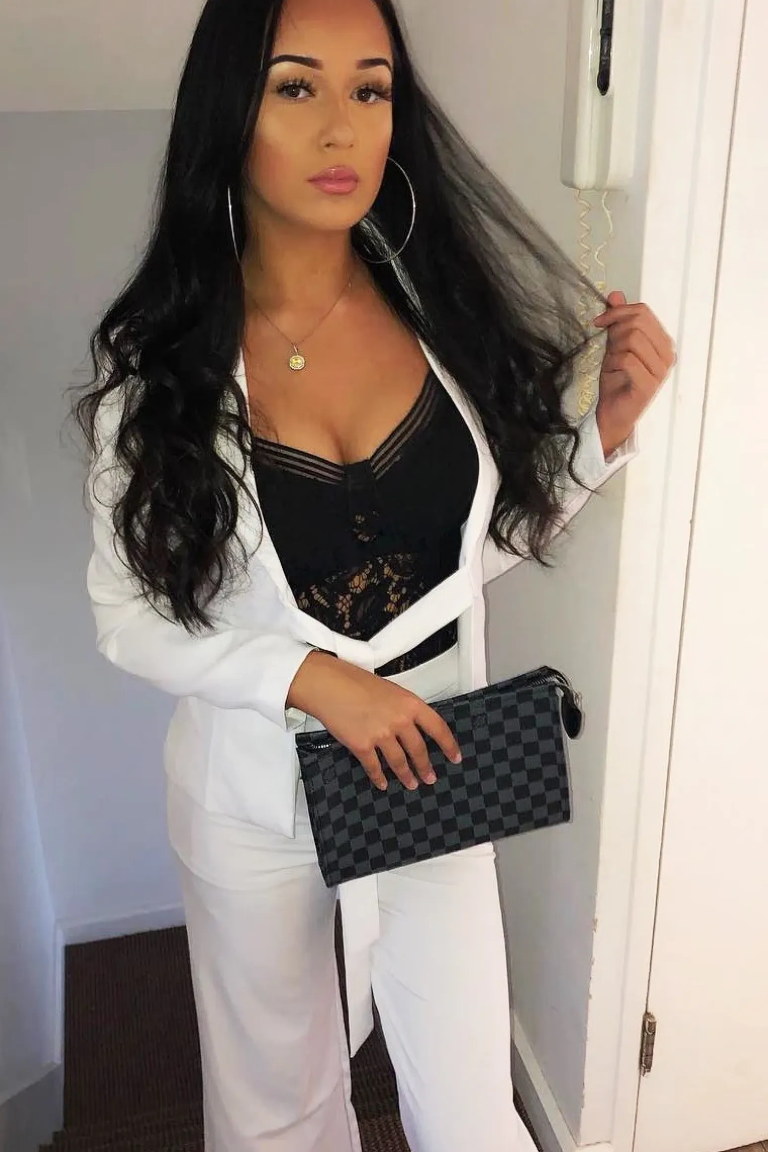 Rebellious Fashion White Tie Front Blazer Wide Leg Trouser Co-Ord - Saphira