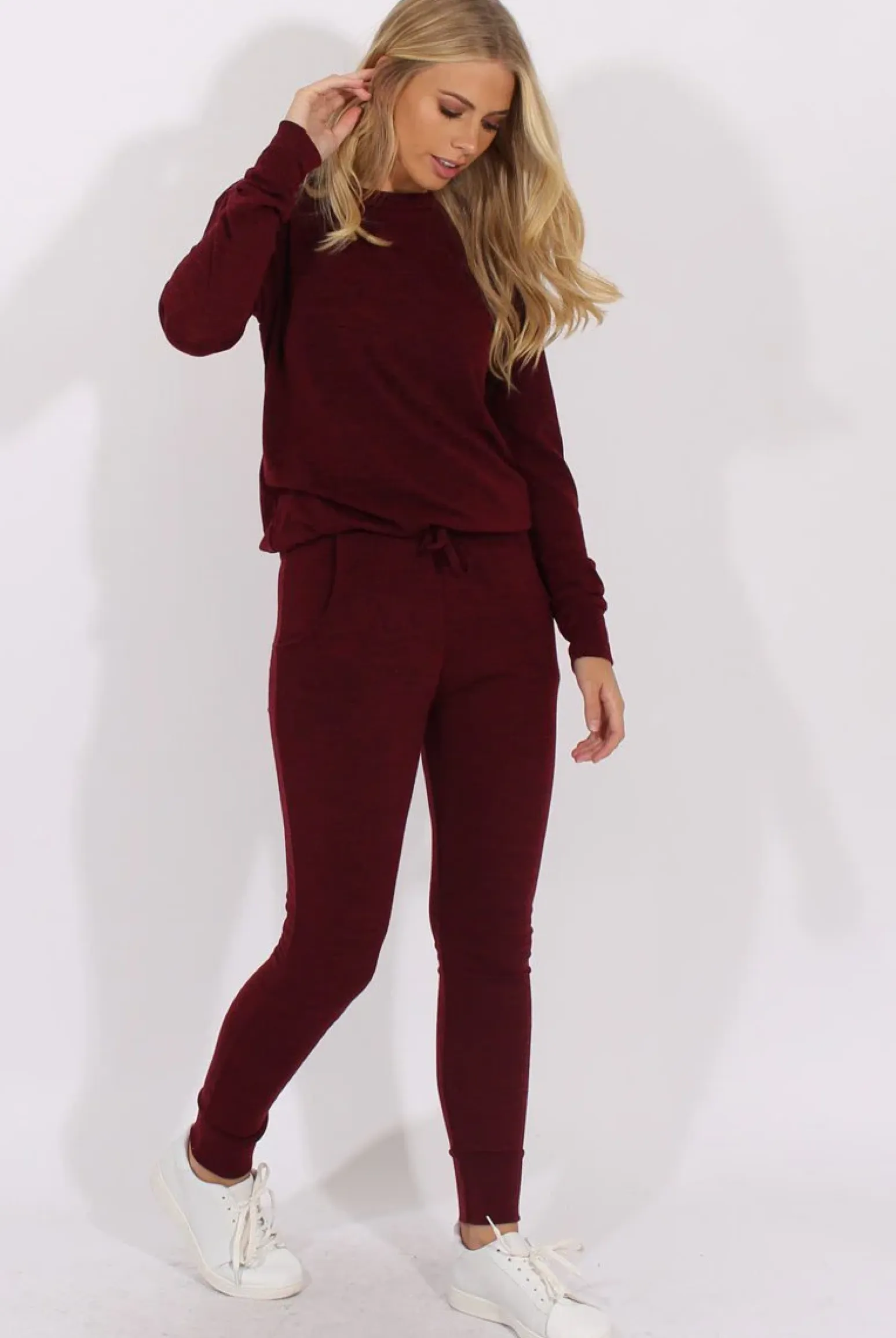 Rebellious Fashion Wine Loungewear Set - Josie