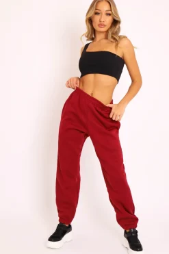 Rebellious Fashion Wine Oversized Joggers - Erica
