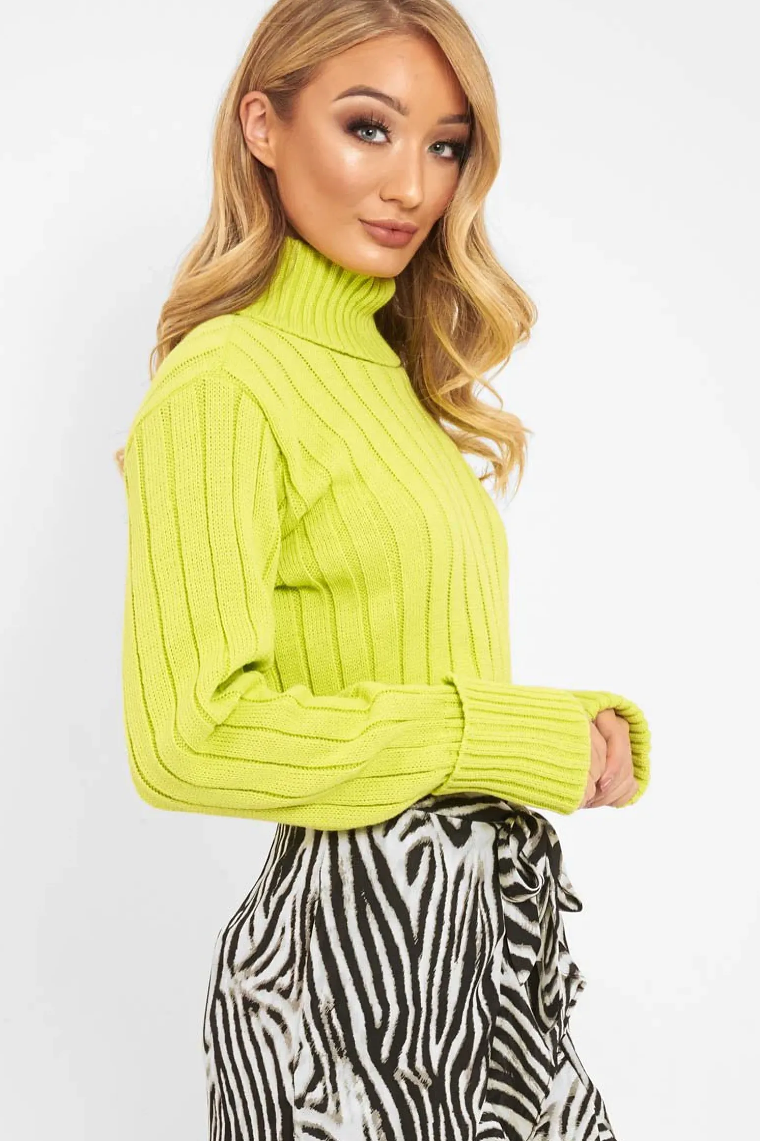Rebellious Fashion Zebra Print Frill Tie Front Mini Skirt - Daizee
